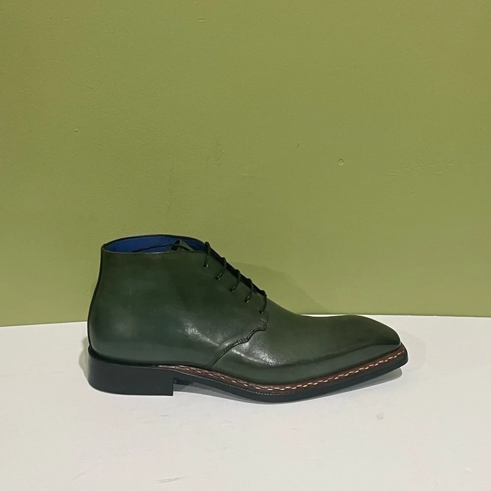 Emilio Franco ankle boot Olive oxford leather calf captoe